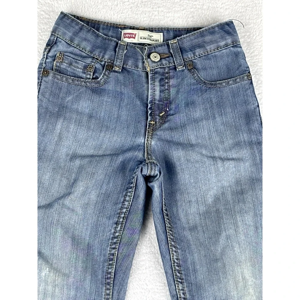 Levi's 514 Jeans‎ Boys Juniors Blue Slim Straight Size 7X Reg (21x21)